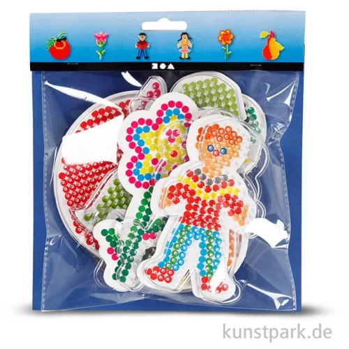 Artikelbild 2 des Artikels “Steckbrett für Bügelperlen - Kinder und Blumen, 6 Stück sortiert “