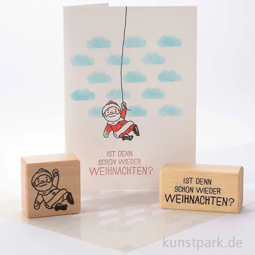 Artikelbild 2 des Artikels “Stempel - Santa Claus hangelt, 4 x 4 cm “