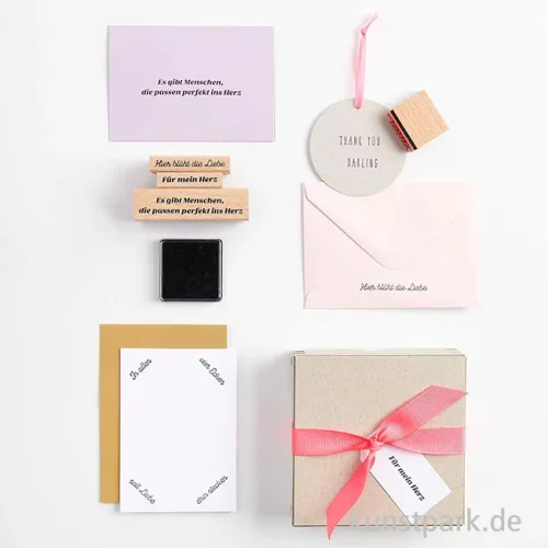 Artikelbild 2 des Artikels “Stempelset - La Vie en Rose, Poesiealbum, 19 Stempel + Stempelkissen “