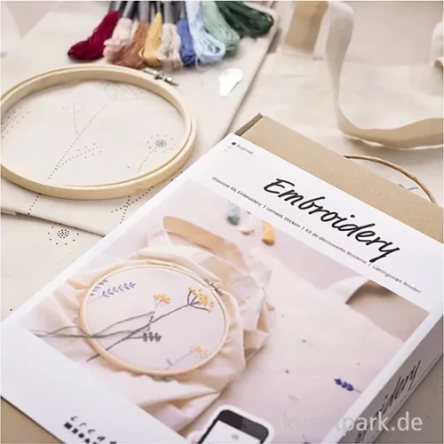 Artikelbild 2 des Artikels “Sticken Lernset mit Garn, Stickrahmen und Zubehör “