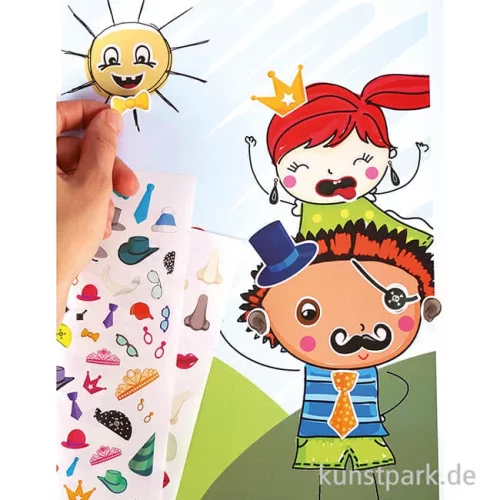 Artikelbild 2 des Artikels “Sticker Set - 124 Aufkleber, Gesichter “