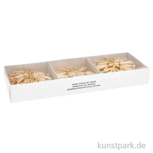 Artikelbild 2 des Artikels “Strohsterne Set, Natur, 6 x 6 cm, 9-teilig “