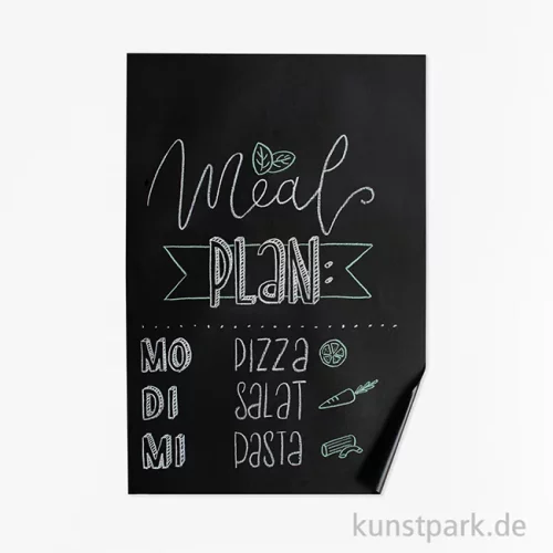 Artikelbild 2 des Artikels “Tafelfolie 45x200cm, schwarz & selbstklebend, inkl. 10 Kreiden “