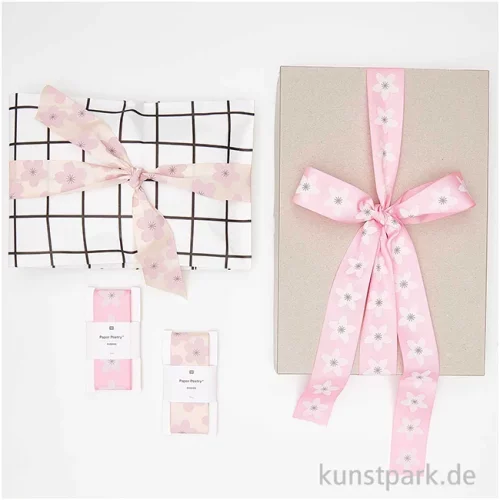 Artikelbild 2 des Artikels “Taftband - Sakura, Kirschblüten, Rosa, 3m “