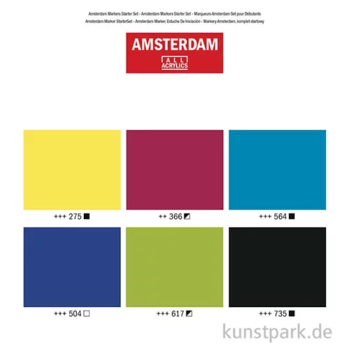Artikelbild 2 des Artikels “Talens AMSTERDAM Acrylic Marker - Basic Set 6x4 mm “