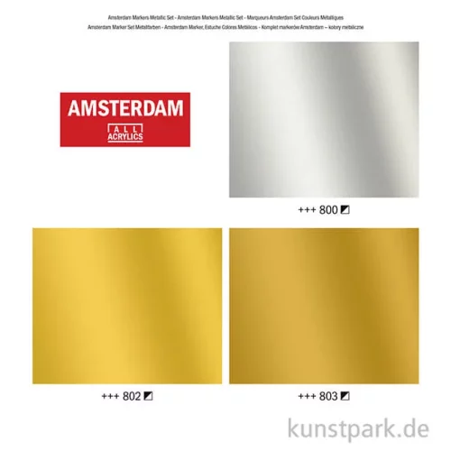 Artikelbild 2 des Artikels “Talens AMSTERDAM Acrylic Marker - Metallic Set 3x4 mm “