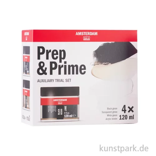 Artikelbild 2 des Artikels “Talens AMSTERDAM Malmittel Set, Prep + Prime, Grundierung, 4x 120 ml “