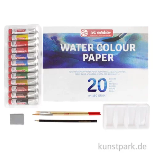 Artikelbild 2 des Artikels “Talens Art Creation Aquarellfarben Kombi-Set mit 12 Tuben 12 ml und Zubehör “