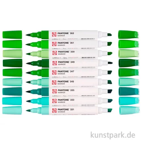 Artikelbild 2 des Artikels “Talens Pantone Marker Set - 9 Green Farben “