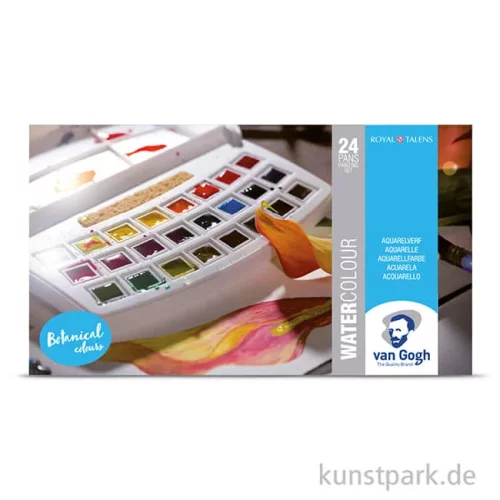 Artikelbild 2 des Artikels “Talens VAN GOGH Aquarell Kunststoffbox Botanische Farben 24 halbe Napf “