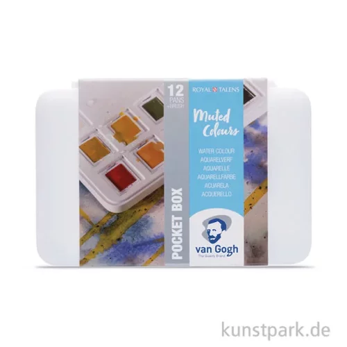 Artikelbild 2 des Artikels “Talens VAN GOGH Aquarell Pocket Box Gedeckte Farben mit 12 halben Näpfen “