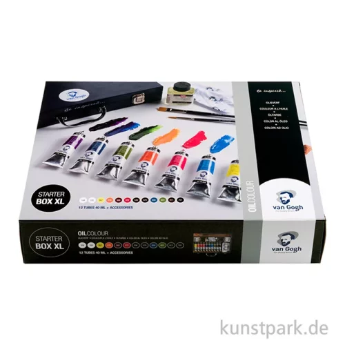 Artikelbild 2 des Artikels “Talens VAN GOGH Ölfarben Starter Set XL mit 12 x 40 ml + Zubehör “