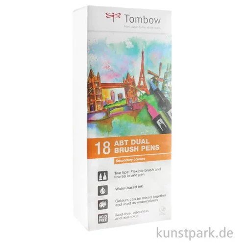 Artikelbild 2 des Artikels “Tombow Dual Brush Pen - Set 18 Sekundärfarben “
