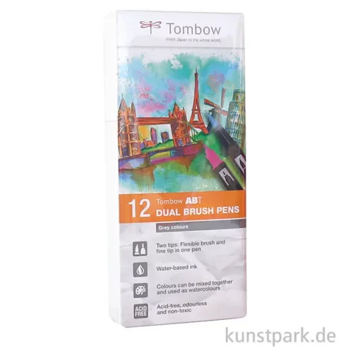 Artikelbild 2 des Artikels “Tombow Dual Brush Pen - Set 12 Grautöne “