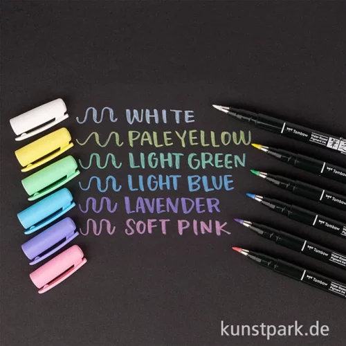 Artikelbild 2 des Artikels “Tombow Fudenosuke Brush Pen - Pastell, 6er Set “