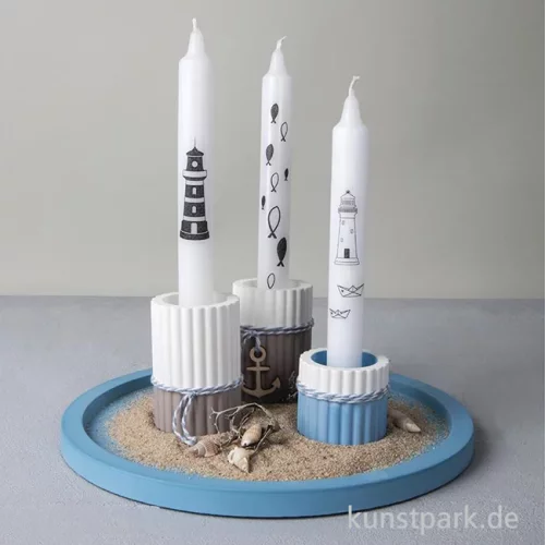 Artikelbild 2 des Artikels “Transferfolie Fische, Boote, Leuchtturm, verschiedene Designs, 2 Bogen “