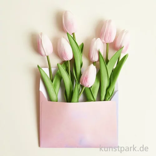 Artikelbild 2 des Artikels “Tulpenstrauß aus Kunststoff, 7er Set, 33,5 cm, Rosa “