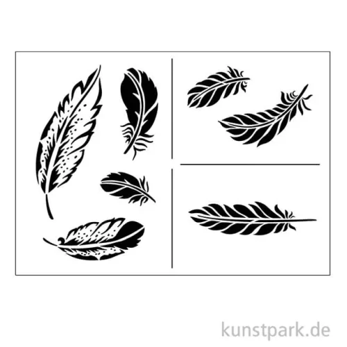 Artikelbild 2 des Artikels “Viva Decor Universal-Schablone A4 - Federn “