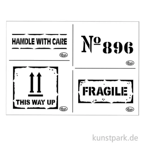Artikelbild 2 des Artikels “Viva Decor Universal-Schablone A4 - Fragile “