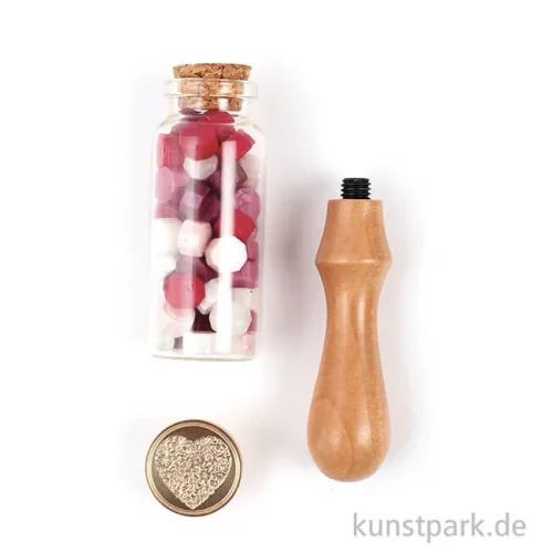 Artikelbild 2 des Artikels “Wachssiegel Set mit Siegel + Siegelwachs - Herz “
