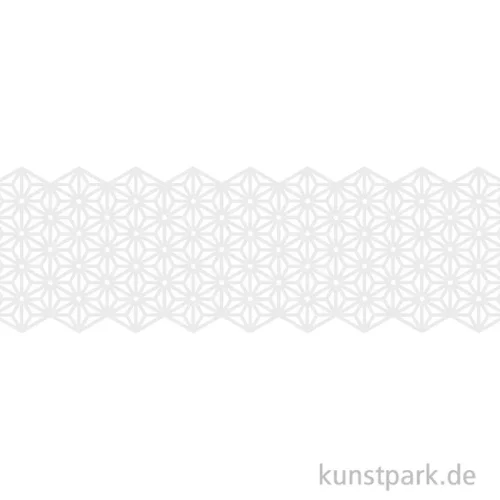 Artikelbild 2 des Artikels “Washi-Dekor-Tape, Blüten Muster Weiß, 50 mm, 5 m Rolle “
