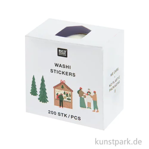 Artikelbild 2 des Artikels “Washi Sticker - Weihnachtsmarkt, 200 Aufkleber “
