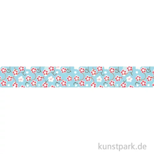 Artikelbild 2 des Artikels “Washi-Tape Blütenranke Blau, 15 mm, 10 m Rolle “