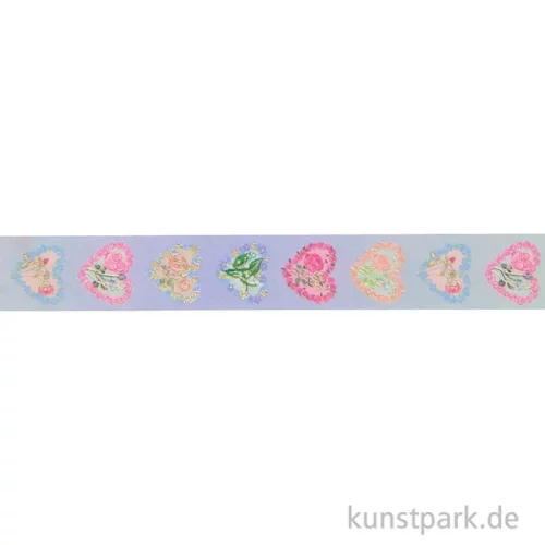 Artikelbild 2 des Artikels “Washi Tape Herzen Floral, 20 mm, 10 m Rolle “