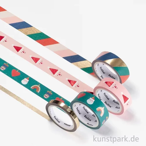 Artikelbild 2 des Artikels “Washi-Tape Set - MERRY JINGLING, Hotfoil, 4 Rollen, je 5 m “
