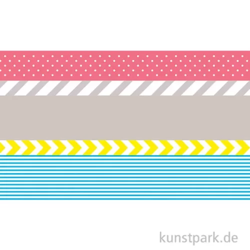 Artikelbild 2 des Artikels “Washi-Tape Set - NEON Gelb Bunt, 5 Rollen, je 10 m “