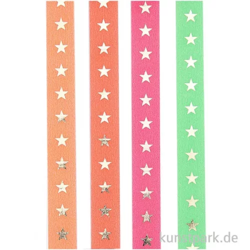 Artikelbild 2 des Artikels “Washi Tape Set - Neon, Hot Foil Sterne, 4 Stück, je 10 m “
