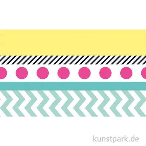 Artikelbild 2 des Artikels “Washi-Tape Set - NEON Pink Bunt, 5 Rollen, je 10 m “