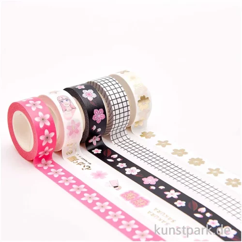 Artikelbild 2 des Artikels “Washi Tape Set - Sakura, Manga, 5 Stück, je 10m “