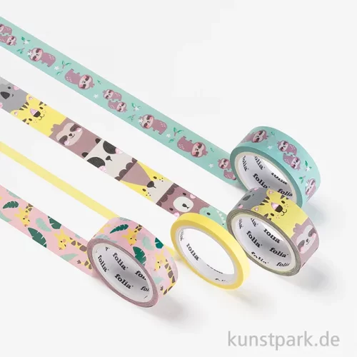 Artikelbild 2 des Artikels “Washi-Tape Set - WILDLIFE, Hotfoil, 4 Rollen, je 5 m “