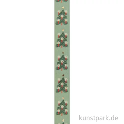 Artikelbild 2 des Artikels “Washi Tape - Weihnachtsbäume, Mint, 15 mm, 10 m Rolle “