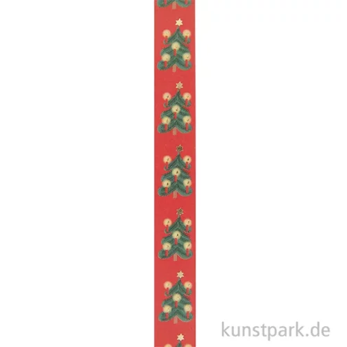 Artikelbild 2 des Artikels “Washi Tape - Weihnachtsbäume, Rot, 15 mm, 10 m Rolle “