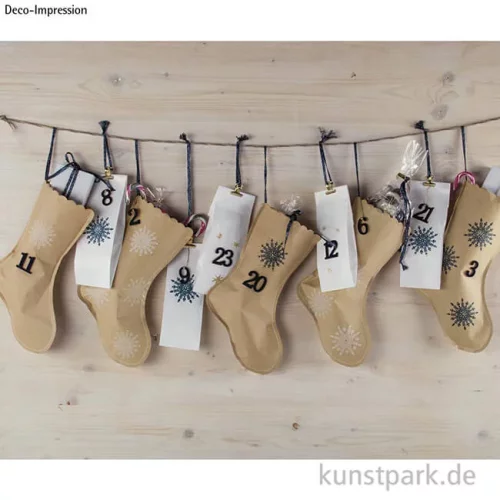 Artikelbild 2 des Artikels “Weihnachtsstrümpfe, Kraftpapier, 100g, 27,5 x 18 cm, 6 Stück “