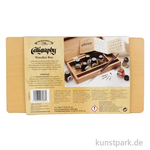 Artikelbild 2 des Artikels “Winsor & Newton CALLIGRAPHY Holzkasten Set, 8 x 14 ml + Zubehör “