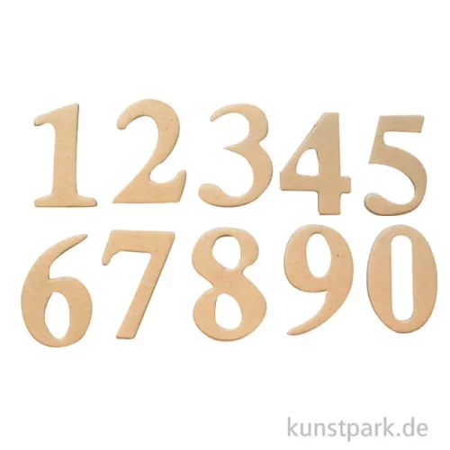 Artikelbild 2 des Artikels “Zahlen aus Pappe, 2 x 10 Nummern, Höhe 40 mm “