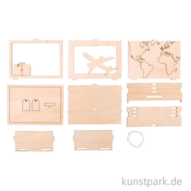 Artikelbild 3 des Artikels “3D Geschenkbox - Journey, 11,5x8,5x5 cm, Holz-Bausatz mit 12 Teilen “