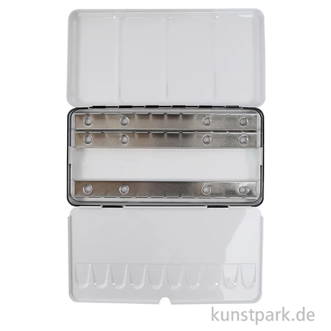 Artikelbild 3 des Artikels “Aquarell-Leerkasten aus Metall für 36 halbe oder 18 ganze Näpfe “