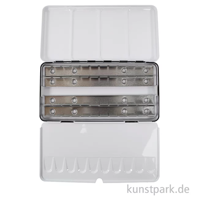 Artikelbild 3 des Artikels “Aquarell-Leerkasten aus Metall für 48 halbe oder 24 ganze Näpfe “