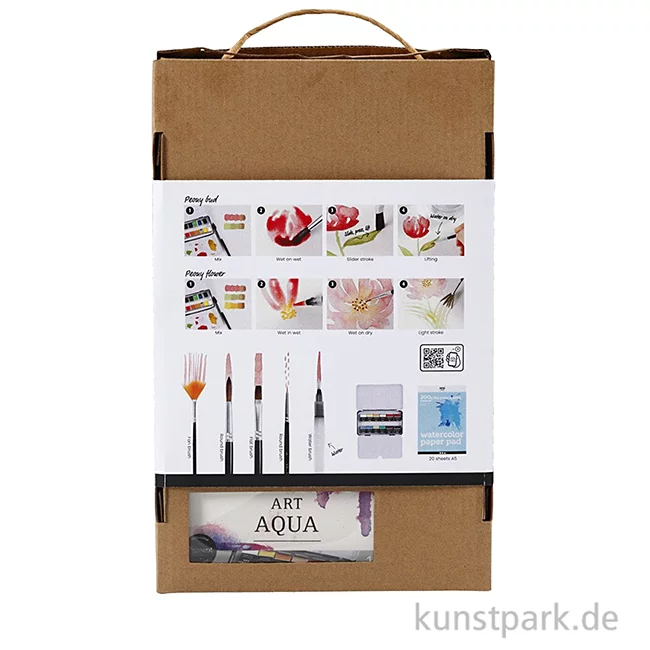 Artikelbild 3 des Artikels “Aquarellmalerei Lernset mit Farben, Papier und Pinsel “