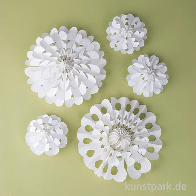 Artikelbild 3 des Artikels “Bastelset 3D Papierblumen, Material für 4 Blüten, je 21 cm “