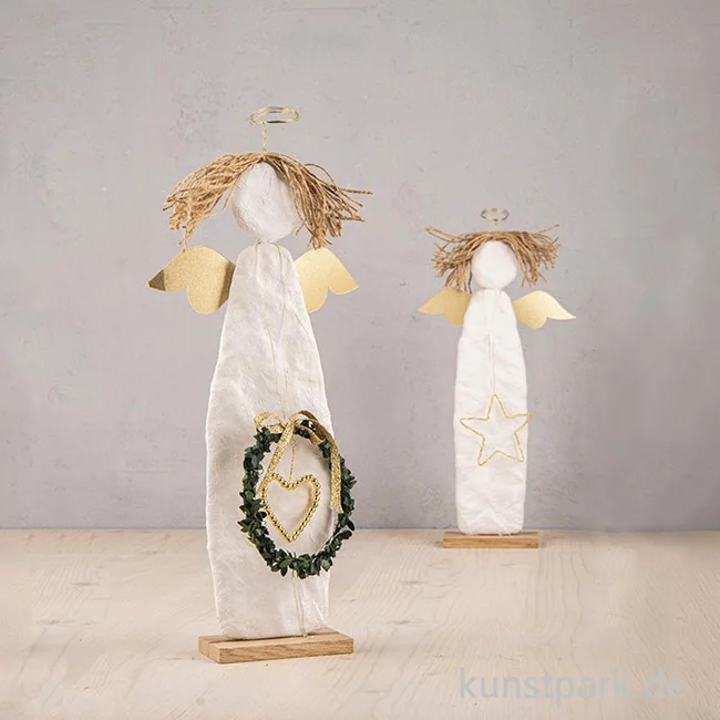Artikelbild 3 des Artikels “Bastelset Engelmanufaktur - 2 Weihnachtsengel Figuren aus Gips “