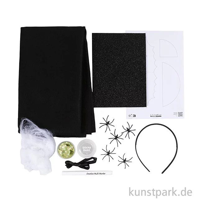Artikelbild 3 des Artikels “Bastelset - Halloween Kostüm, Haarreif + Umhang, Fledermaus, Schwarz “