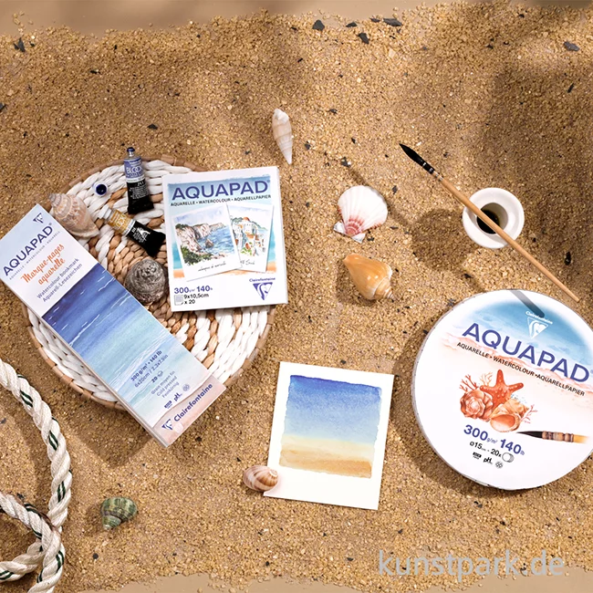 Artikelbild 3 des Artikels “Clairefontaine Aquapad Aquarellpapier, Rund, 15 cm, 20 Blatt, 300g “