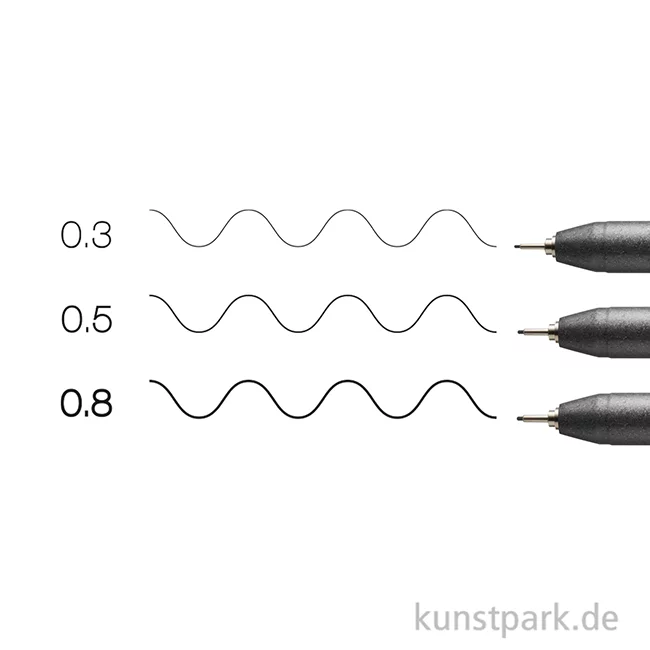Artikelbild 3 des Artikels “COPIC Multiliner Set - Schwarz, 3 Strichstärken, 0,3-0,8 mm “