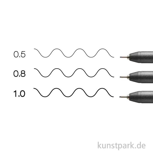 Artikelbild 3 des Artikels “COPIC Multiliner Set - Schwarz, 3 Strichstärken, 0,5-1 mm “