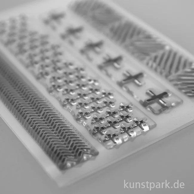 Artikelbild 3 des Artikels “CraftEmotions Clear Stamps - Kreuze und Fischgräten, DIN A6 “